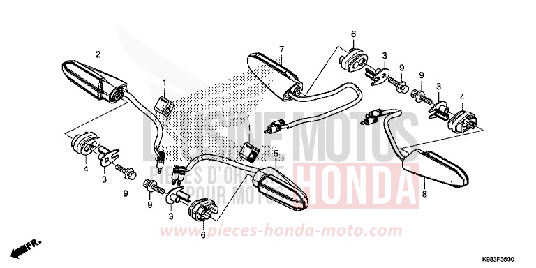 WINKER for CB125R MAT AXIS GRAY METALLIC (NH303) from 2018