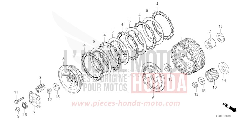 CLUTCH for CB125R MAT JEANS BLUE MATALLIC (PB417) from 2021