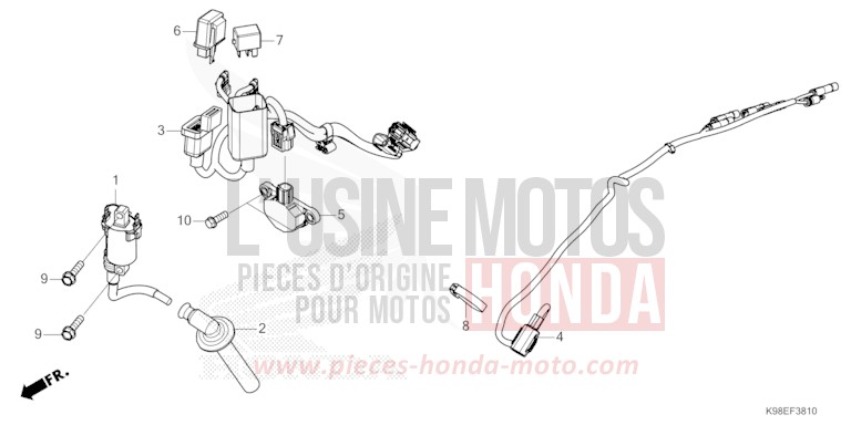 SUB HARNESS for CBF125N PEARL SMOKY GRAY (NHC53) from 2021