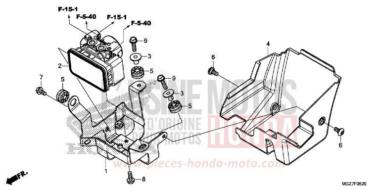 ABS MODULATOR for CB500X MAT GUNPOWDER BLACK METALLIC (NH436) from 2015