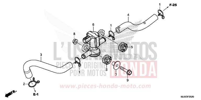 AIR INJECTION SOLENOID VALVE for CB500X ASTEROID BLACK METALLIC (NHA35) from 2016