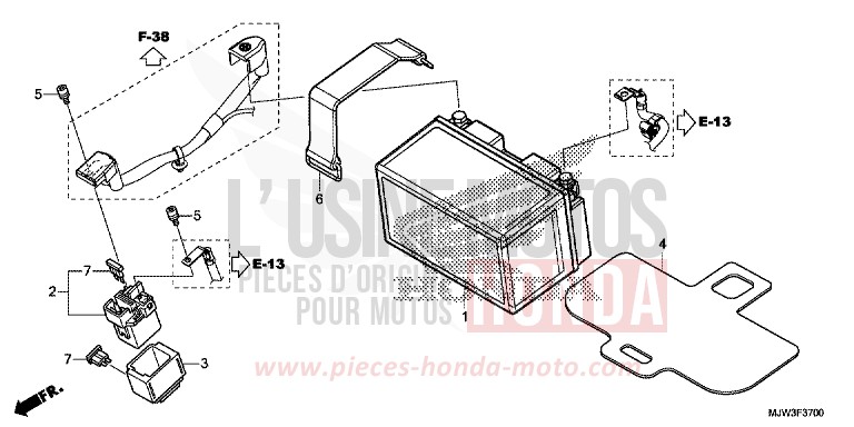 BATTERY for CB500X MAT FRESCO BROWN (Y215) from 2016