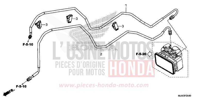 BRAKE PIPE for CB500X MILLENNIUM RED (R263) from 2016