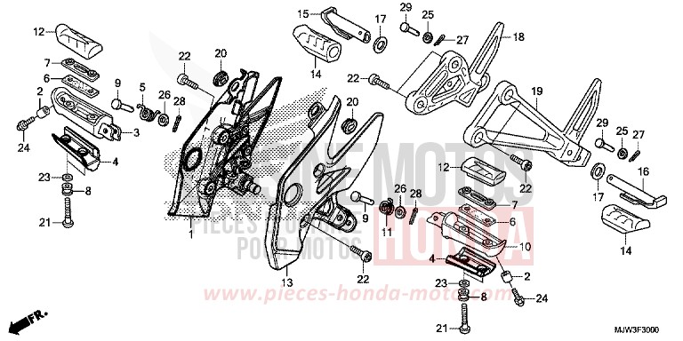 STEP (CB500XG/CB500XAG/CB400XG/CB400XAG) for CB500X MILLENNIUM RED (R263) from 2016
