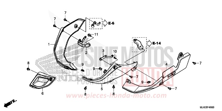 UNDER COVER for CB500X PEARL HORIZON WHITE (NHB61) from 2016