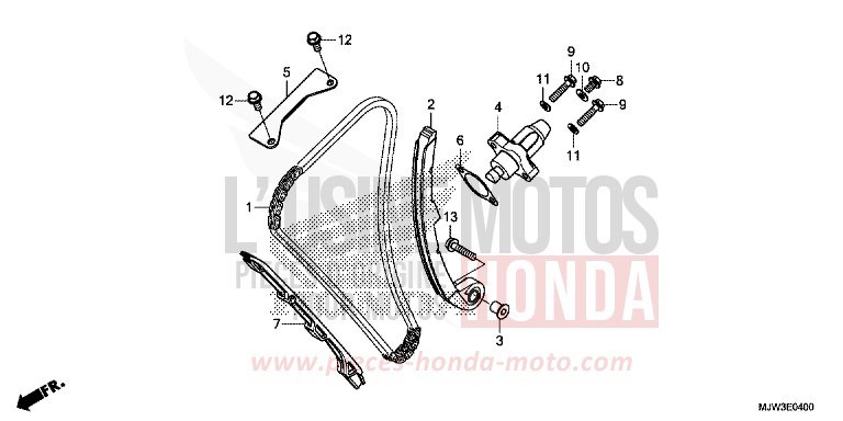 CAM CHAIN/TENSIONER for CB500X CANDY ROSY RED (R340) from 2017