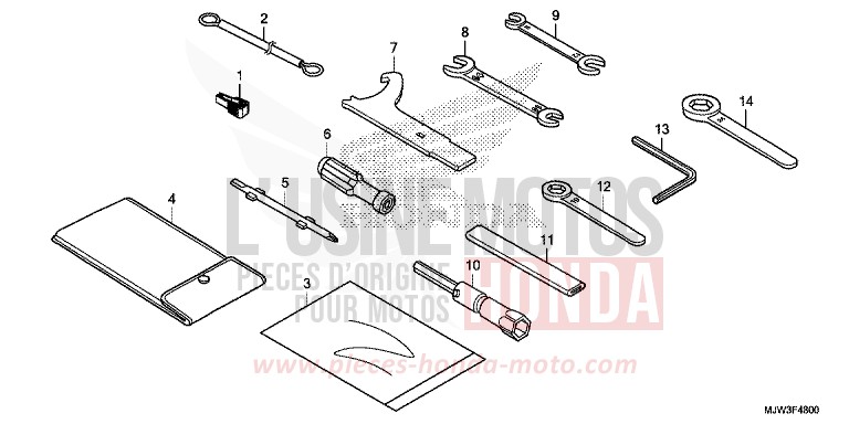 TOOL for CB500X PEARL HORIZON WHITE (NHB61) from 2017