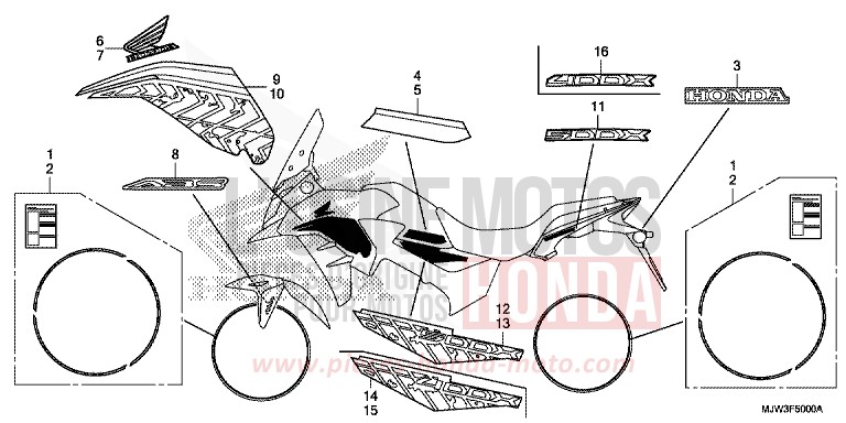 MARK for CB500X PEARL HORIZON WHITE (NHB61) from 2017