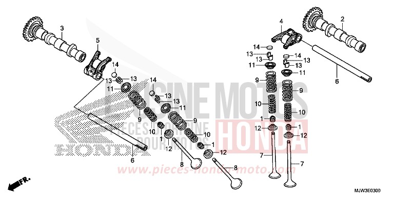 CAMSHAFT/VALVE for CB500X SWORD SILVER METALLIC (NHA95) from 2017