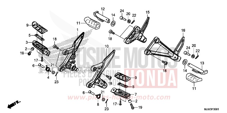 STEP (CB500XH/CB500XAH/CB400XH/CB400XAH) for CB500X SWORD SILVER METALLIC (NHA95) from 2017