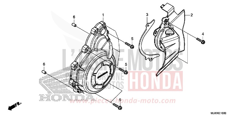 A.C. GENERATOR COVER for CB500X CANDY CHROMOSPHERE RED (R381) from 2018