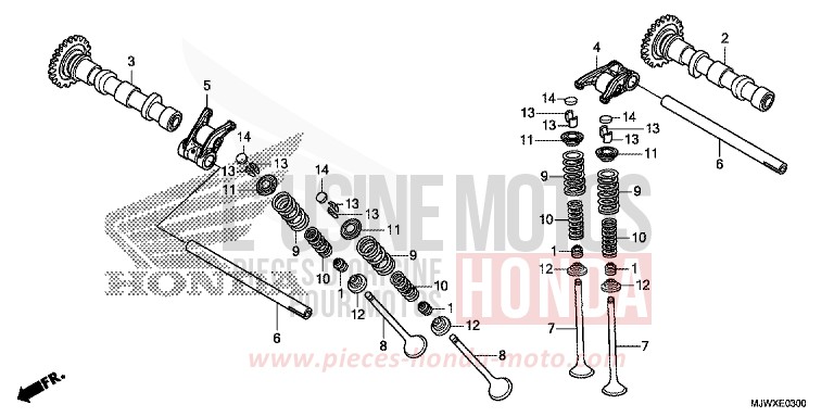 CAMSHAFT/VALVE for CB500X FORCE SILVER METALLIC (NH411) from 2018