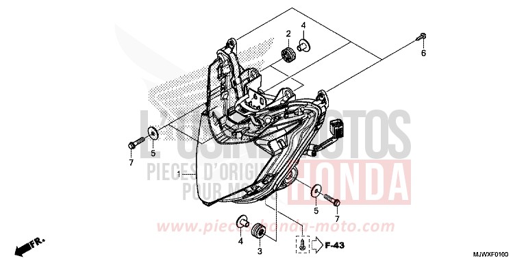 HEADLIGHT for CB500X FORCE SILVER METALLIC (NH411) from 2018