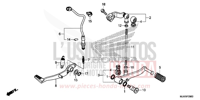 PEDAL for CB500X FORCE SILVER METALLIC (NH411) from 2018