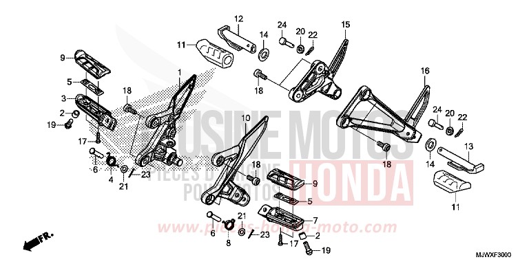 STEP for CB500X FORCE SILVER METALLIC (NH411) from 2018