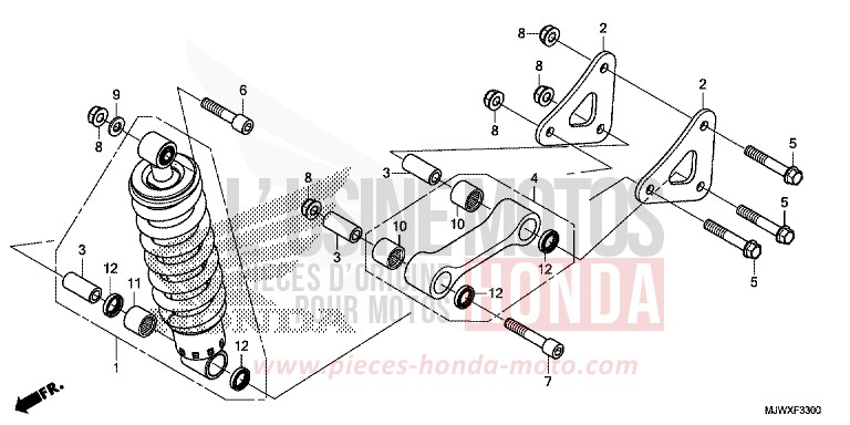 REAR CUSHION for CB500X FORCE SILVER METALLIC (NH411) from 2018