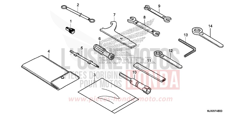 TOOL for CB500X FORCE SILVER METALLIC (NH411) from 2018