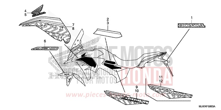 MARK for CB500X FORCE SILVER METALLIC (NH411) from 2018