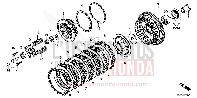 CLUTCH for CB500X MAT GUNPOWDER BLACK METALLIC (NH436) from 2018