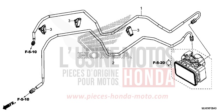 BRAKE PIPE for CB500X MAT GUNPOWDER BLACK METALLIC (NH436) from 2018