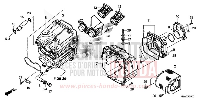 AIR CLEANER for CB500X MAT GUNPOWDER BLACK METALLIC (NH436) from 2018