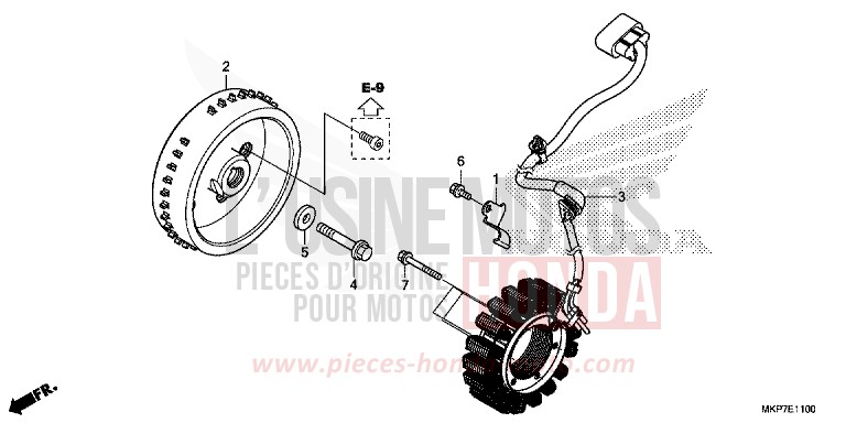 GENERATORE per CB500X MAT GUNPOWDER BLACK METALLIC (NH436) del 2019