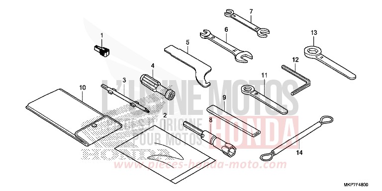 TOOLS for CB500X MAT GUNPOWDER BLACK METALLIC (NH436) from 2019