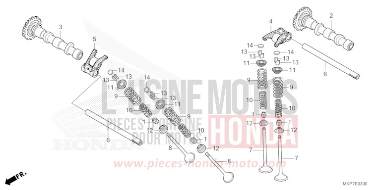 CAMSHAFT/VALVE for CB500X GRAND PRIX RED (R380) from 2021