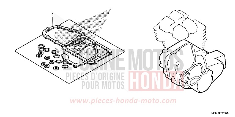 GASKET KIT B for CB500X CANDY RUBY RED (R4) from 2014