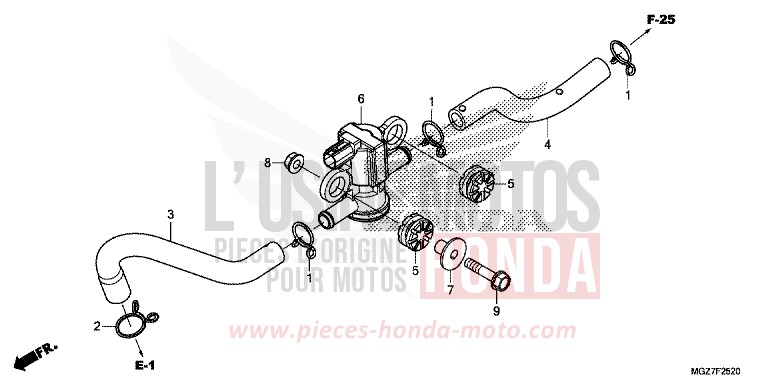 AIR INJECTION SOLENOID VALVE for CB500X CANDY RUBY RED (R4) from 2014