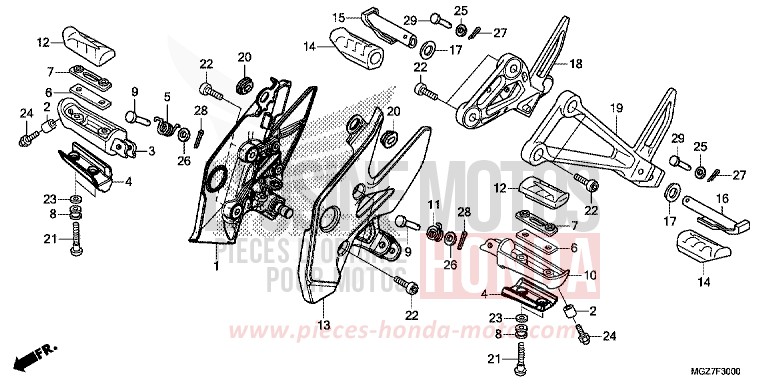 STEP for CB500X CANDY RUBY RED (R4) from 2014