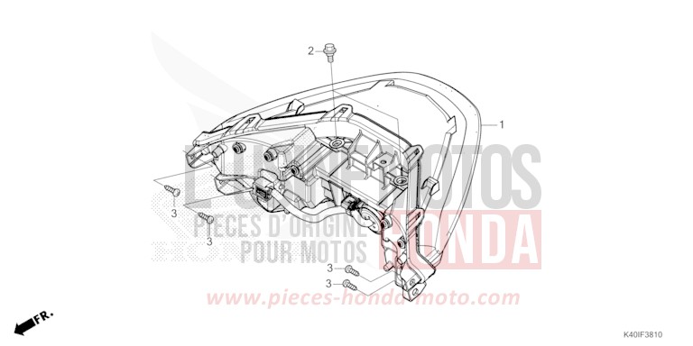 REAR COMBINATION LIGHT for NSS125AD MAT CARNELIAN RED METALLIC (R384) from 2022