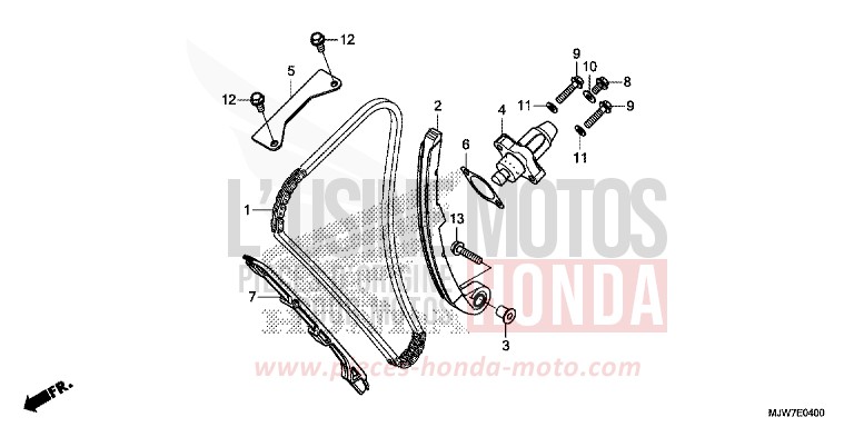 CAM CHAIN/TENSIONER for CB500F CANDY ENERGY ORANGE (YR249) from 2016