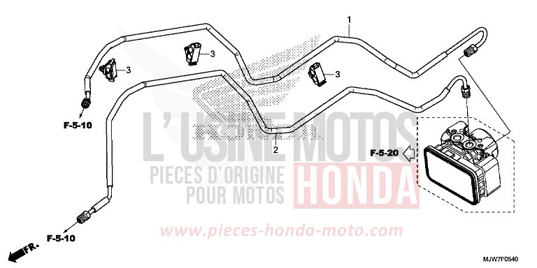 BRAKE PIPE for CB500F CANDY ENERGY ORANGE (YR249) from 2016