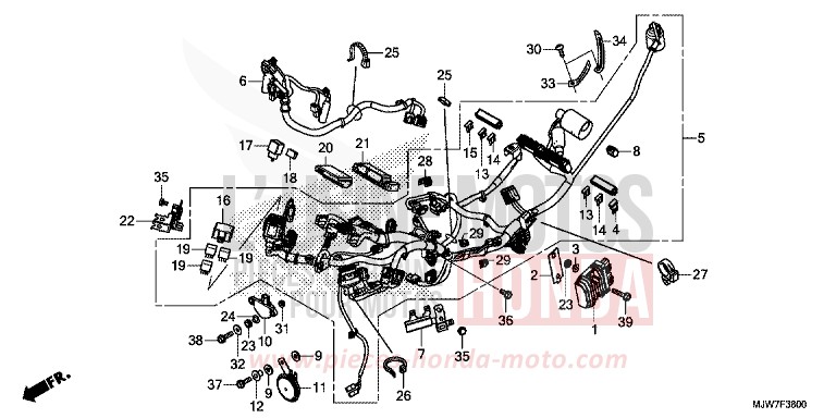 WIRE HARNESS for CB500F LEMON ICE YELLOW (Y196) from 2016