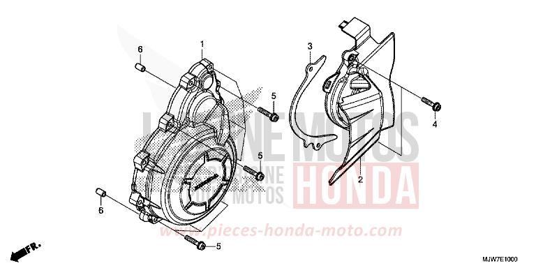 A.C. GENERATOR COVER for CB500F MAT GUNPOWDER BLACK METALLIC (NH436) from 2016