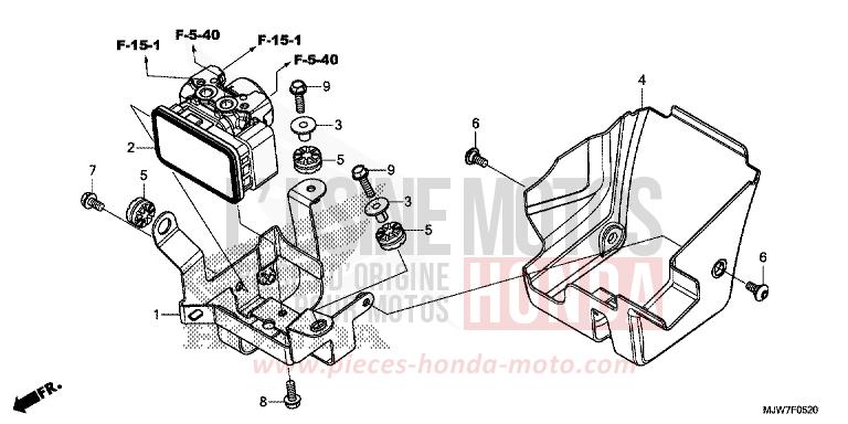 ABS MODULATOR for CB500F CANDY ENERGY ORANGE (YR249) from 2017