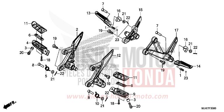 STEP for CB500F MILLENNIUM RED (R263) from 2017