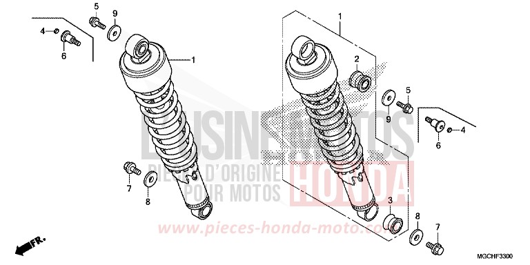 REAR CUSHION (CB1100CA/CAD/TA/TAD) for CB1100 CANDY PROMINENCE RED (R342) from 2017