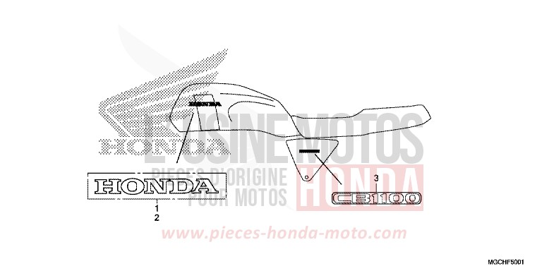 MARK (CB1100CA/CAD/NA/NAD) for CB1100 CANDY PROMINENCE RED (R342) from 2017
