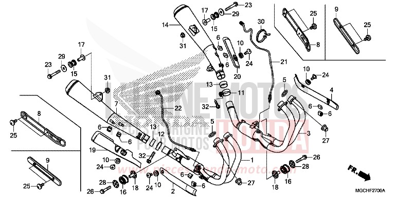 EXHAUST MUFFLER for CB1100 PEARL SHINING YELLOW (Y124) from 2017