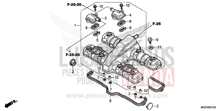 CYLINDER HEAD COVER for CB1100 PEARL SUNBEAM WHITE (NHA66) from 2017