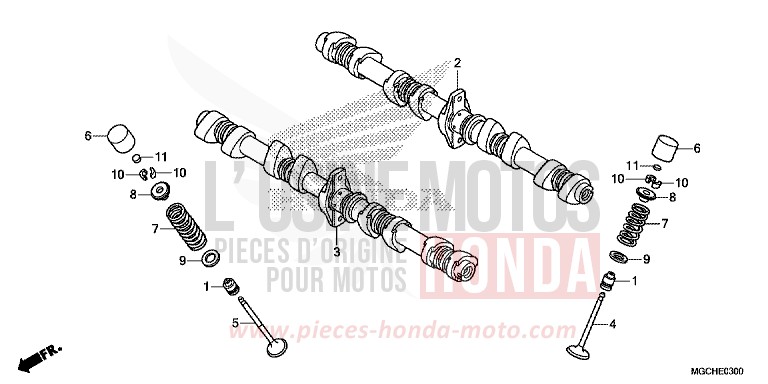 CAMSHAFT/VALVE for CB1100 PEARL SUNBEAM WHITE (NHA66) from 2017