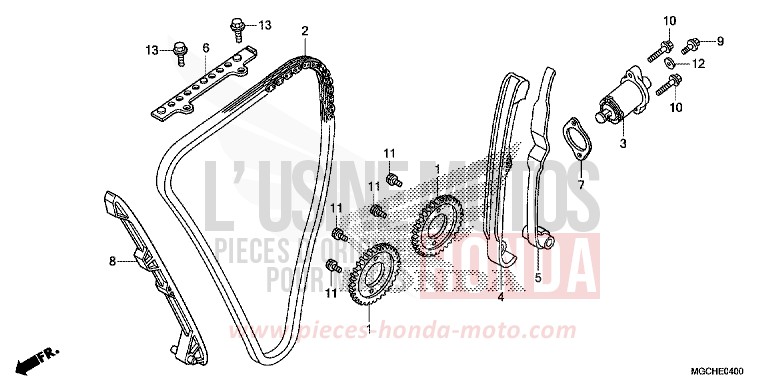 CAM CHAIN/TENSIONER for CB1100 PEARL SUNBEAM WHITE (NHA66) from 2017
