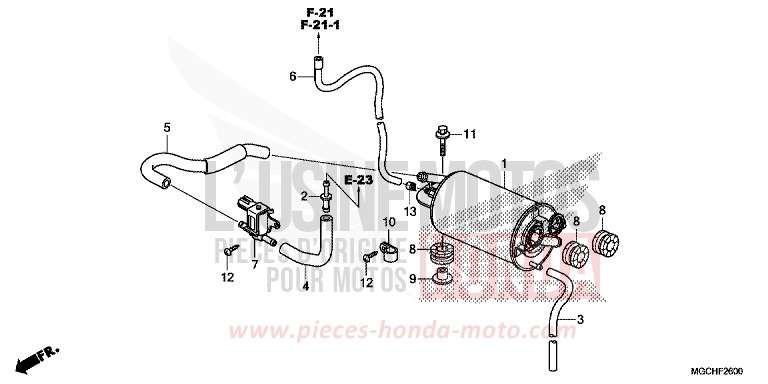 CANISTER for CB1100 PEARL SUNBEAM WHITE (NHA66) from 2017