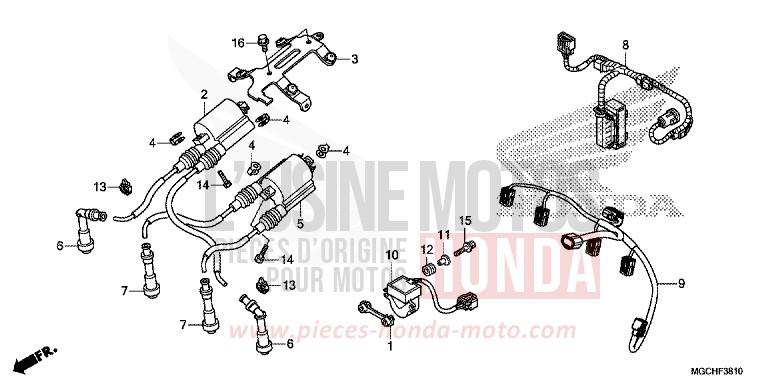 SUB HARNESS/IGNITION COIL for CB1100 PEARL SUNBEAM WHITE (NHA66) from 2017