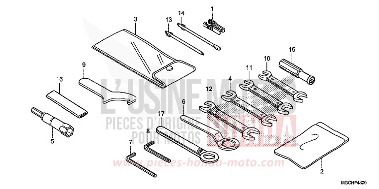 TOOL for CB1100 PEARL SUNBEAM WHITE (NHA66) from 2017