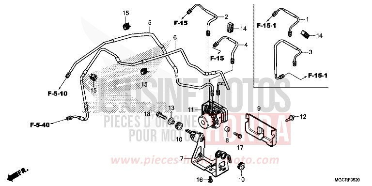 ABS MODULATOR for CB1100 CANDY CHROMOSPHERE RED (R381) from 2018