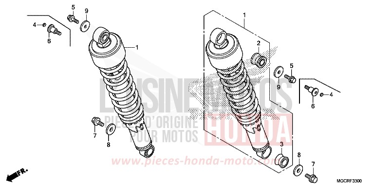 REAR CUSHION (CB1100CA/CAD/TA/TAD) for CB1100 CANDY CHROMOSPHERE RED (R381) from 2018