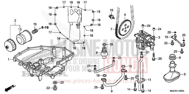 OIL PAN/OIL PUMP for CB1100 PEARL HAWKSEYE BLUE (PB409) from 2019